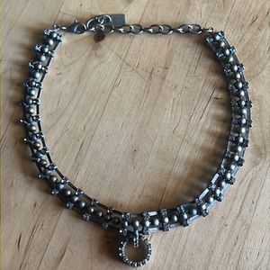 Dannijo Silver Tone & Crystal Choker